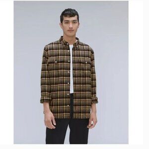 NWT Men's Everlane Casual Fall Flannel Button Down Western Shirt Size Large